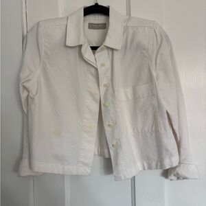 Everlane Women's White Oxford Crop